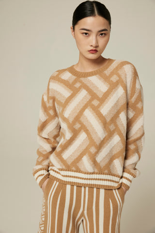 Women's crewneck silk-cashmere jumper